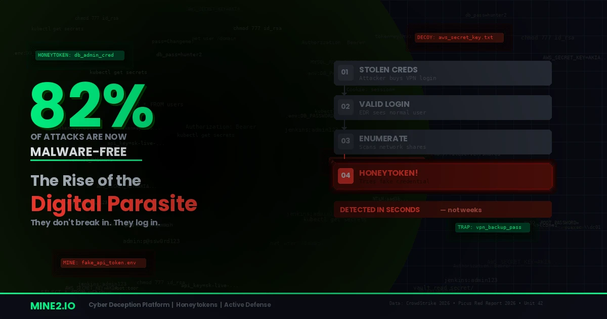 The Rise of the Digital Parasite: Why 82% of Cyberattacks Are Now Malware-Free